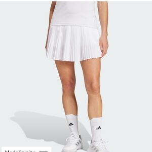 MWT Adidas Club White Pleated Tennis Skirt Size Large